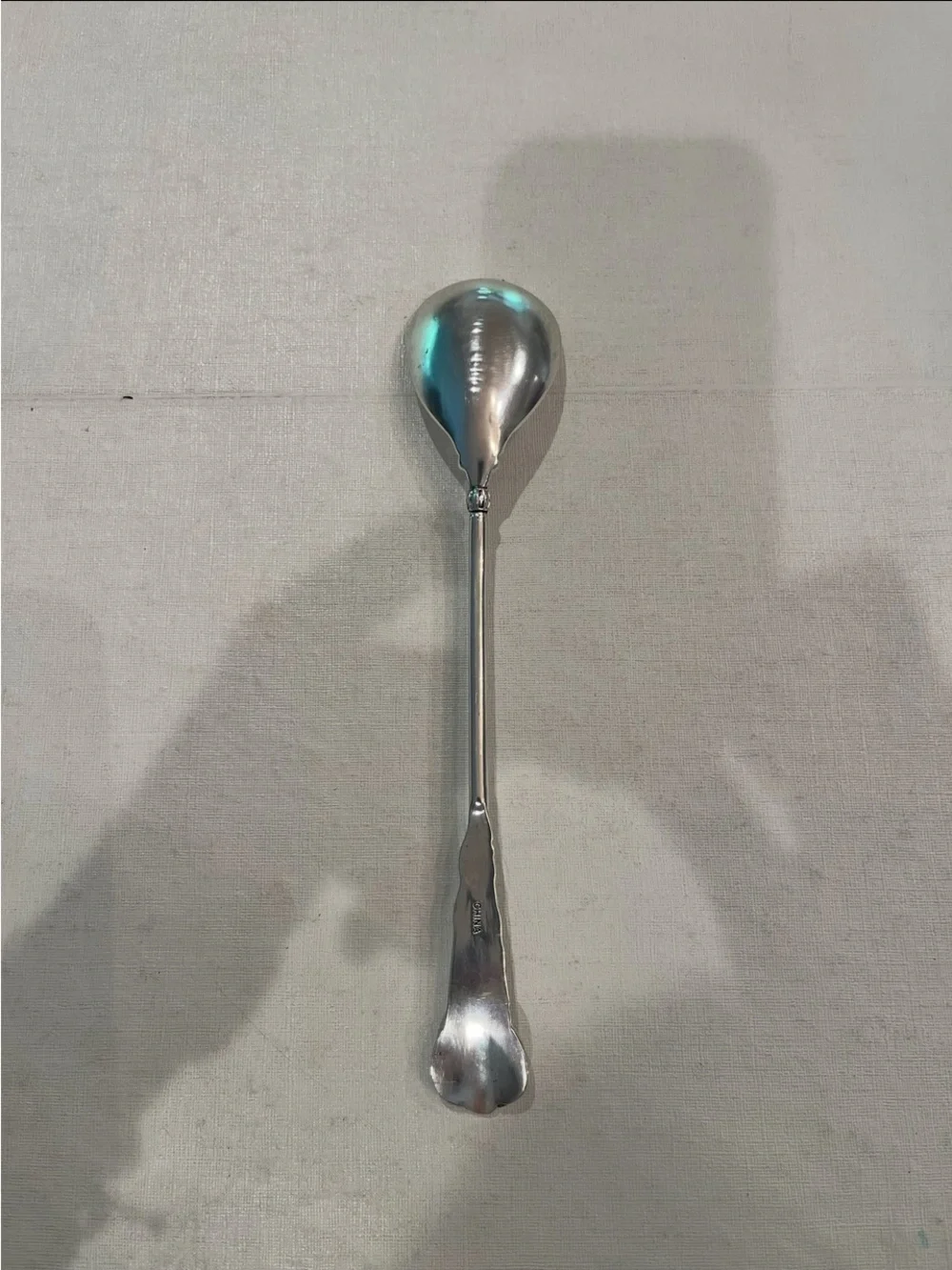 Long Handle Engraved Silver Serving Spoon. So cute!